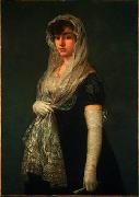 Joven dama con mantilla y basquina